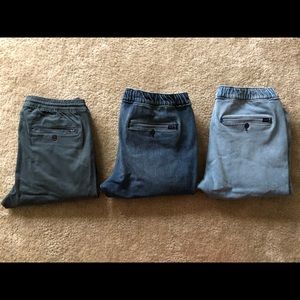 Abercrombie & Fitch Joggers Lot of 3 Sateen Denim